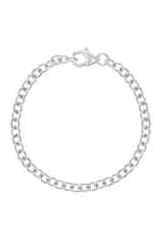 very cute silver classic link chain baby bracelet